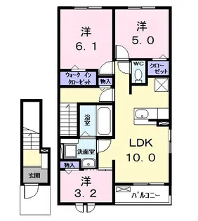 カーサみやびVII【2階】の間取り