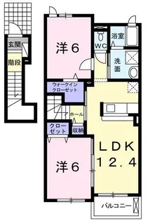 アクア・クレメント五番館【2階】の間取り