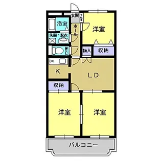 ユーミーマンションイーストワン【3階】の間取り