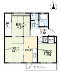 UR石山【3階】の間取り