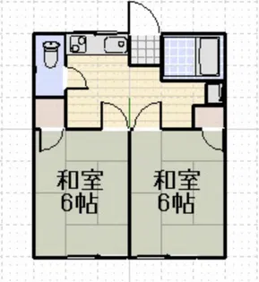 ベルコーポ吾妻D【2階】の間取り