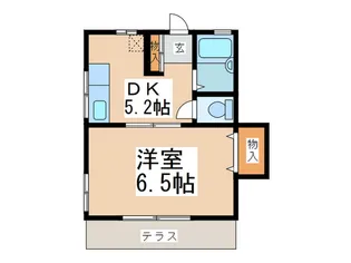 フラワ-長津田【1階】の間取り
