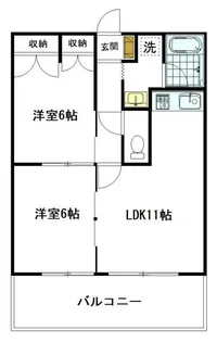 リバティヒルA【1階】の間取り
