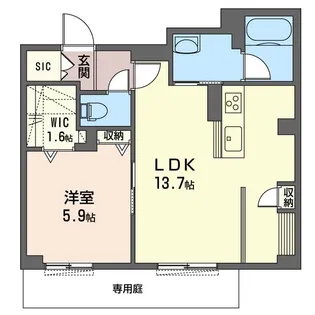 メゾン ド アムー【1階】の間取り