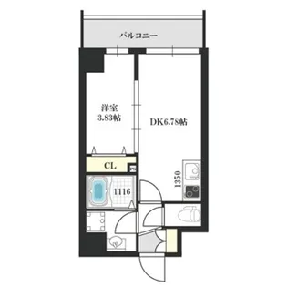 ドゥエリング上新庄【1階】の間取り