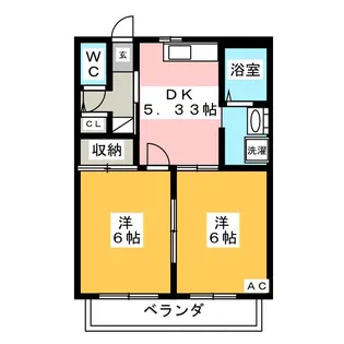 アクシス土井 C棟【2階】の間取り