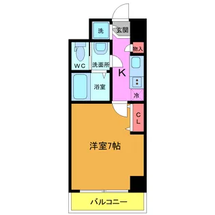 クリスタルコート【2階】の間取り