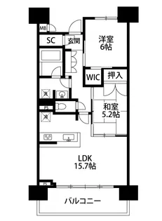 パストラルハイム萬代橋【10階】の間取り