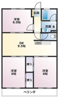 パークサイドハイムII【3階】の間取り