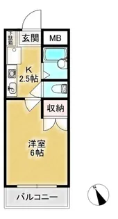 メゾンドブランシュ【2階】の間取り