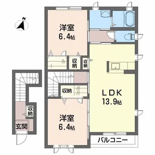 シャーメゾン風花【2階】の間取り