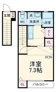 フラットテラス【2階】の間取り