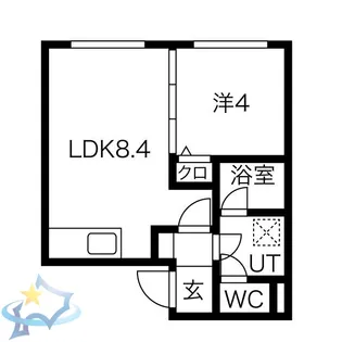 ミラネーゼ大通東 北館【2階】の間取り