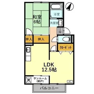 セジュール ヒルズ C【2階】の間取り