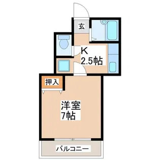 第一アサヒハイツ【3階】の間取り