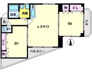 ノーブル千里【3階】の間取り