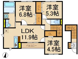 なんてんの郷 II【2階】の間取り