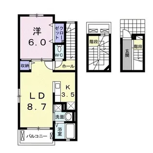 クレッシェンドVI【3階】の間取り