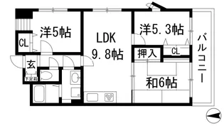 翠生園マンション【4階】の間取り