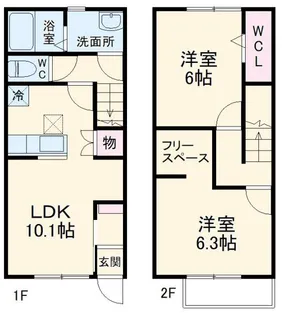Maisonette land 弥富駅の間取り