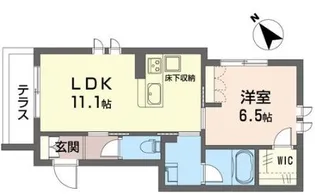 ブラン中根【1階】の間取り