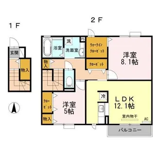 レストルージュ 泉【2階】の間取り