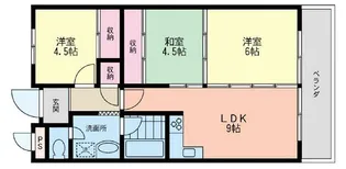ドミ中屋【3階】の間取り
