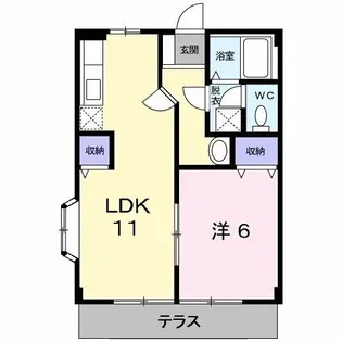 広住グリーンハイツII【1階】の間取り