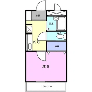 ラカーサ壱番館【2階】の間取り