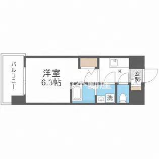 エスリードレジデンス大阪福島シティウエスト【3階】の間取り