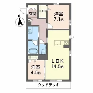 メゾンエール【1階】の間取り