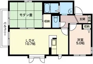 サクラハウスC【1階】の間取り