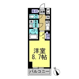コントレイルりんくう常滑【8階】の間取り