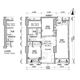 東雲キャナルコートCODAN11号棟【5階】の間取り