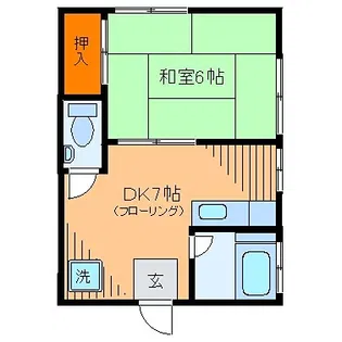 ハイツ深町【1階】の間取り
