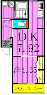 T.A足立区足立2丁目2C棟【1階】の間取り