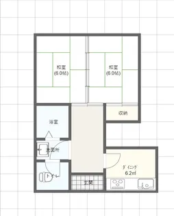 錦屋ハイツ【1階】の間取り