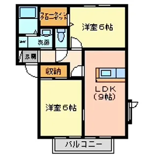 テイクボヌール【1階】の間取り
