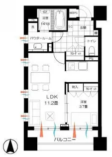 サウスコンフォート三鷹【7階】の間取り