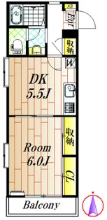 東京都目黒区中根2【アパート】の間取り