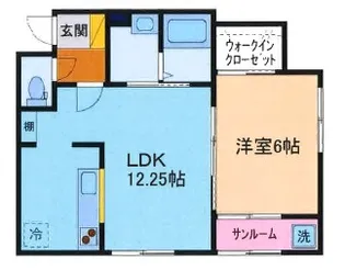 イゾラ・ヴェルディ【1階】の間取り