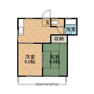 コーポさざなみ【2階】の間取り