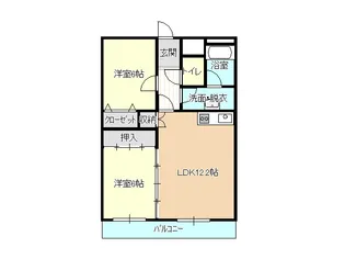 ラムセスA松波【2階】の間取り