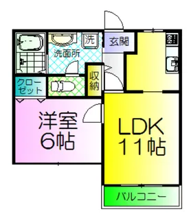 シャーメゾン諏訪ノ森【2階】の間取り