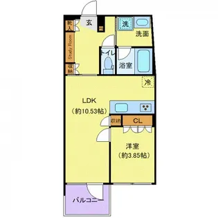 オープンブルーム渋谷本町【3階】の間取り
