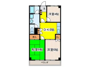 グリーンマンション【2階】の間取り