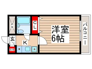 パークサイド早稲田3【3階】の間取り