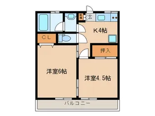 倉方ハイツ【1階】の間取り