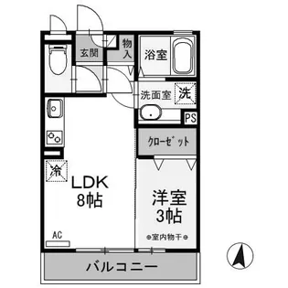 マリオーネ八千代【3階】の間取り