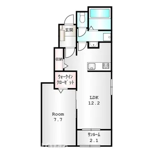 群馬県藤岡市下戸塚【アパート】の間取り